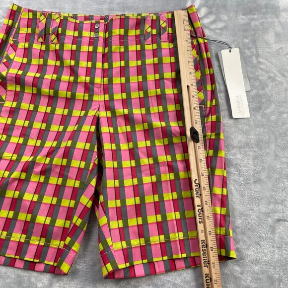 Annika Sorenstam x Cutter & Buck Shorts 8 Plaid Bermuda Golf - Picture 4 of 16